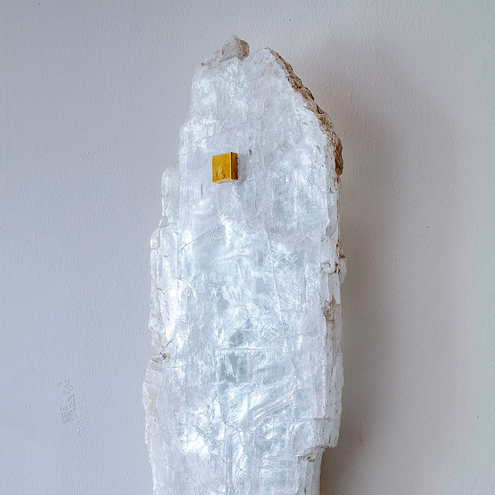 Selenite sconce detail