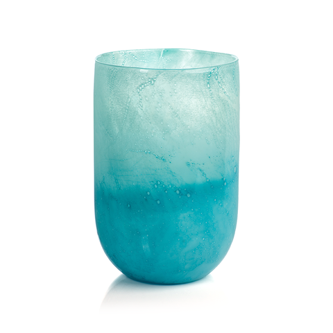 Frosted Glass Pillar Turquoise | Interior Design, Furniture & Home Decor Online Store. Unique Accents Decor. Gift Cards Available | Colors of Design, Interior Design Services