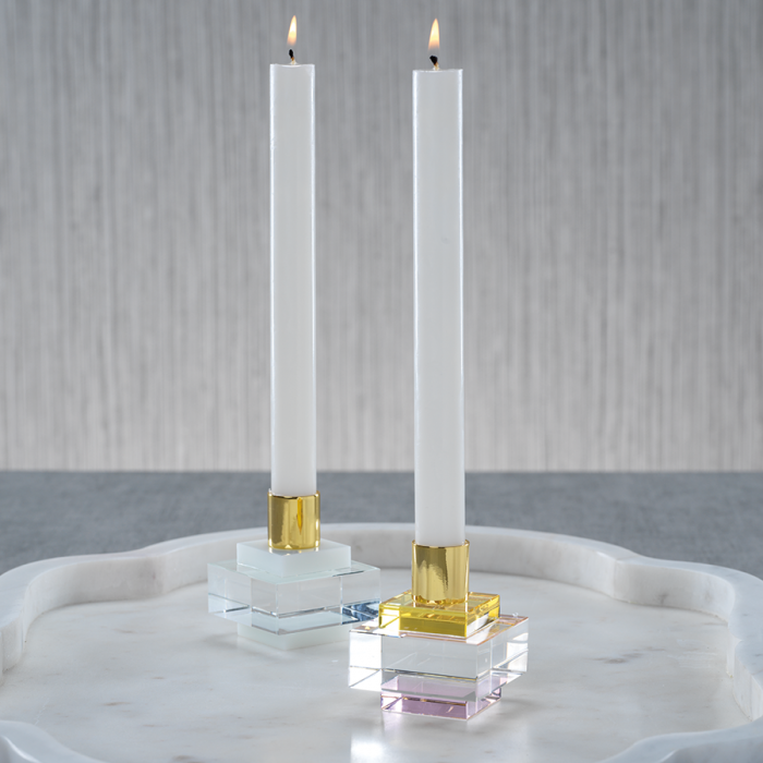 Crystal Square Candle Holder | Interior Design, Furniture & Home Decor Online Store. Unique Accents Decor. Gift Cards Available | Colors of Design, Interior Design Services