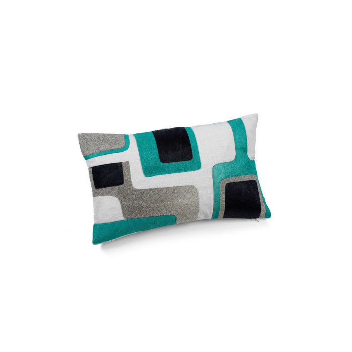 Turquoise/Silver Throw Pillow | Interior Design, Furniture & Home Decor Online Store. Unique Accents Decor. Gift Cards Available | Colors of Design, Interior Design Services