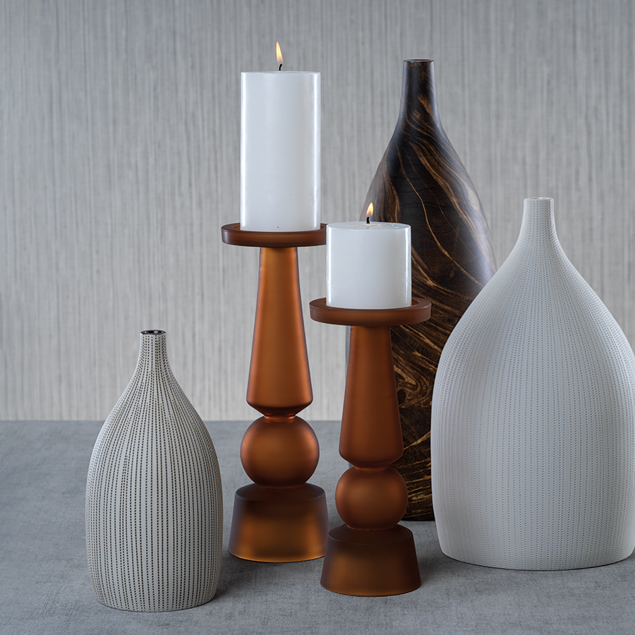 Matt Frosted Glass Pillar Holder | Interior Design, Furniture & Home Decor Online Store. Unique Accents Decor. Gift Cards Available | Colors of Design, Interior Design Services