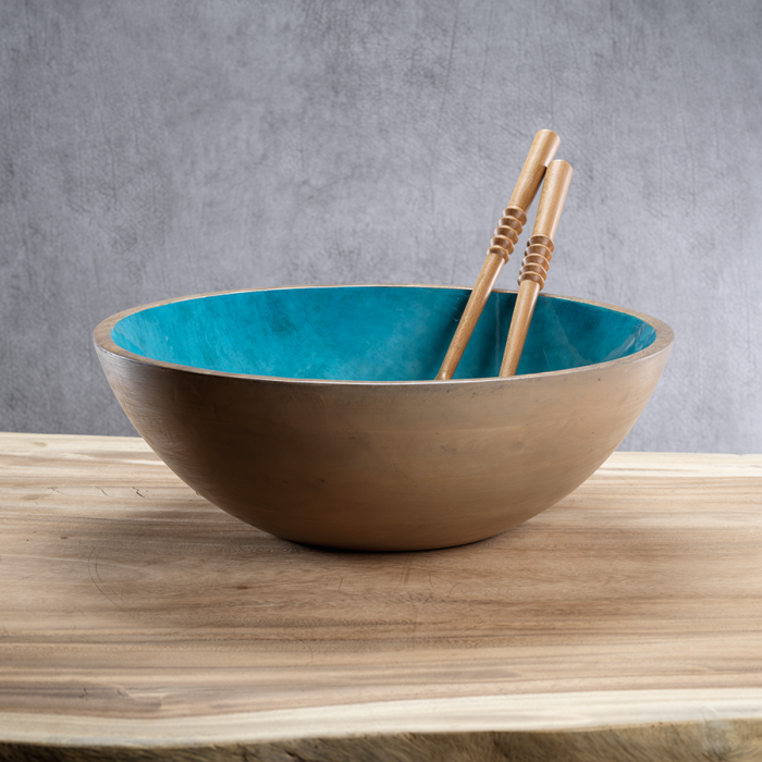Turquoise Salad Bowl | Interior Design, Furniture & Home Decor Online Store. Unique Accents Decor. Gift Cards Available | Colors of Design, Interior Design Services