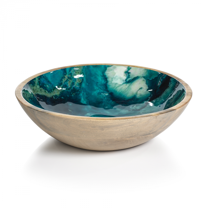 Turquoise Wood Bowl | Interior Design, Furniture & Home Decor Online Store. Unique Accents Decor. Gift Cards Available | Colors of Design, Interior Design Services