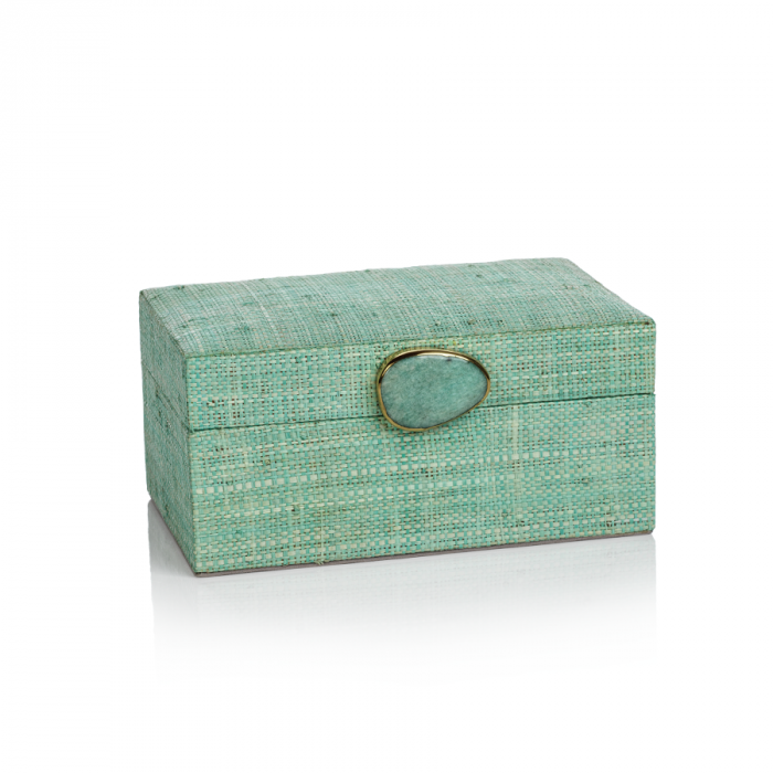 Raffia Turquoise Box | Interior Design, Furniture & Home Decor Online Store. Unique Accents Decor. Gift Cards Available | Colors of Design, Interior Design Services